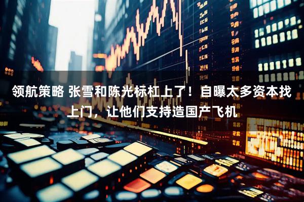 领航策略 张雪和陈光标杠上了！自曝太多资本找上门，让他们支持造国产飞机